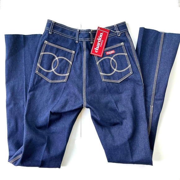RARE Vintage Dark Denim Chardon Paris high-waisted jeans NWT - Picture 10 of 10
